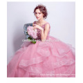 Princess Sweet Ball Gown Dark Pink Cinderella Prom Dress with Corset Back 2017